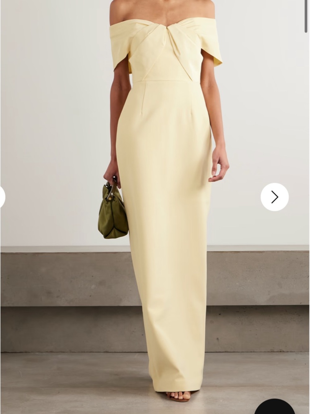 Rebecca Vallance Yellow Aubriella Evening Gown